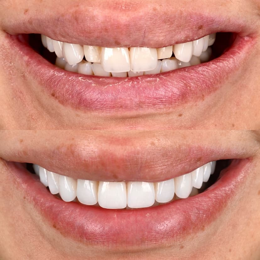 Before and after smile transformation at Genesis by Dr. Ben Reyhani