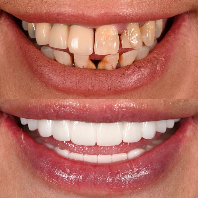 Before and after smile transformation at Genesis by Dr. Ben Reyhani